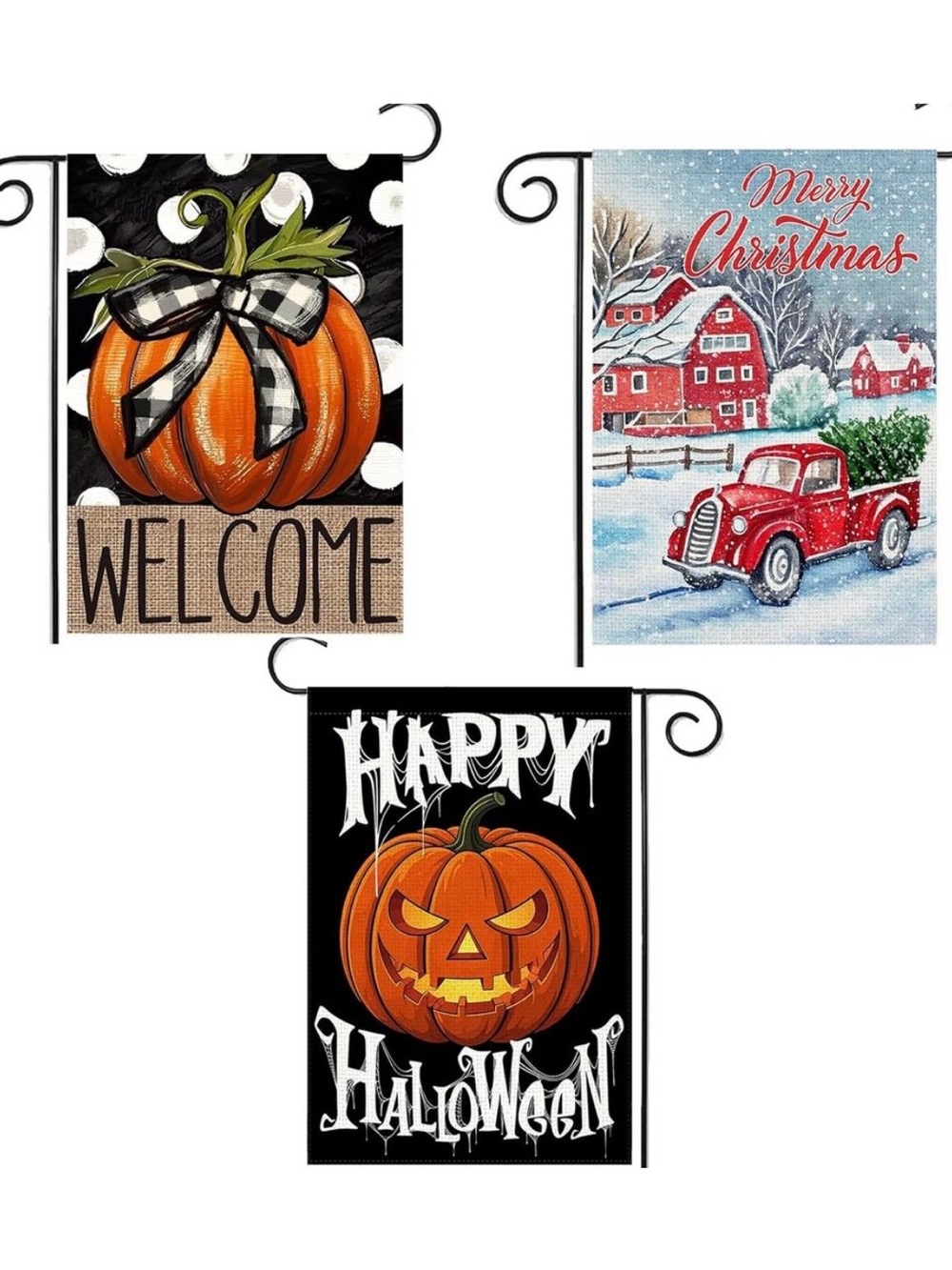 Holiday Decorative Garden Flag Set